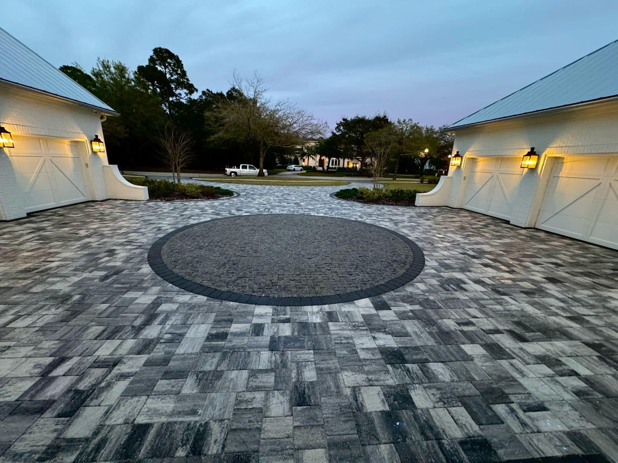 Finishing paver installation
